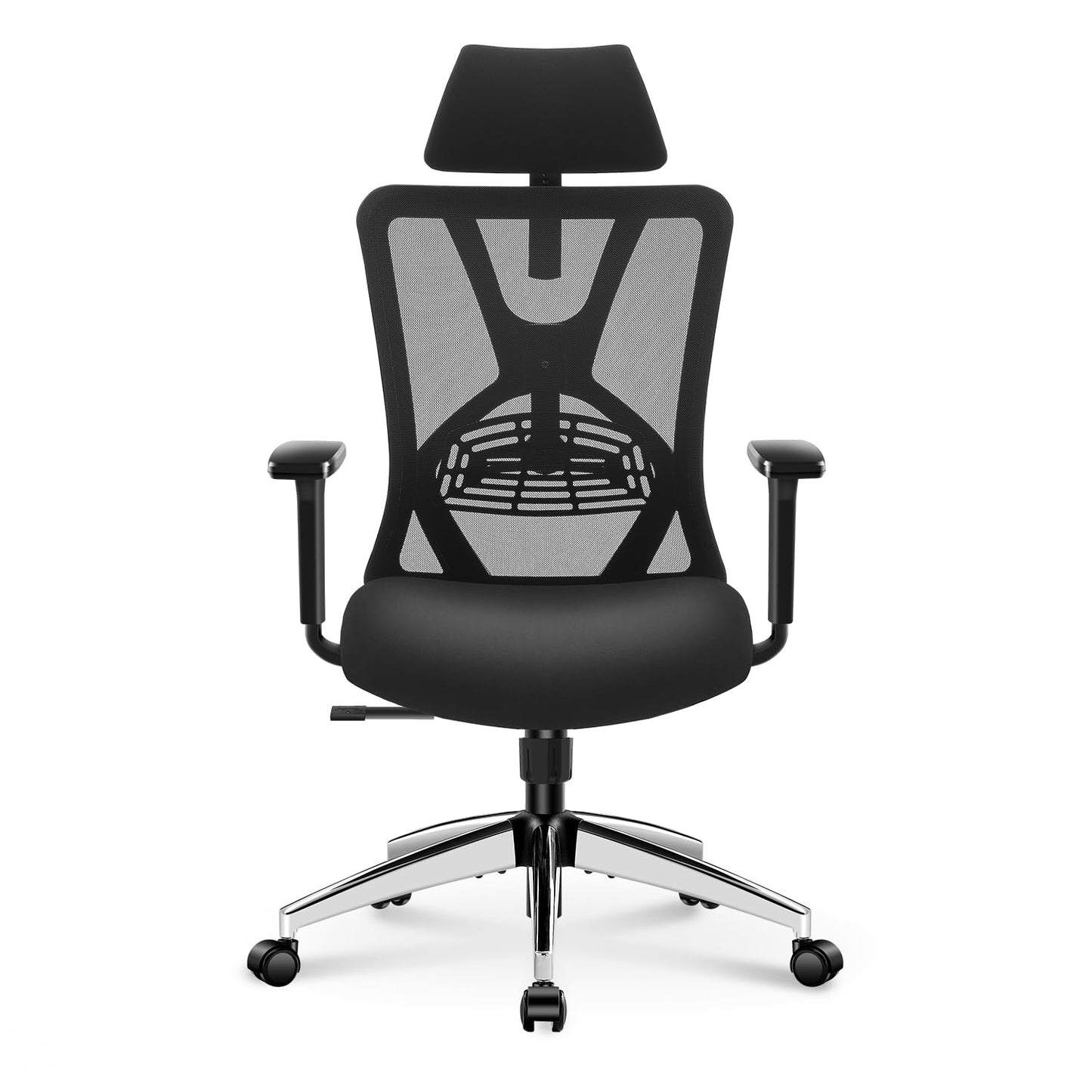 Edugie High-Back Ergonomic Chair – Adjustable Lumbar, Headrest & 3D Armrests