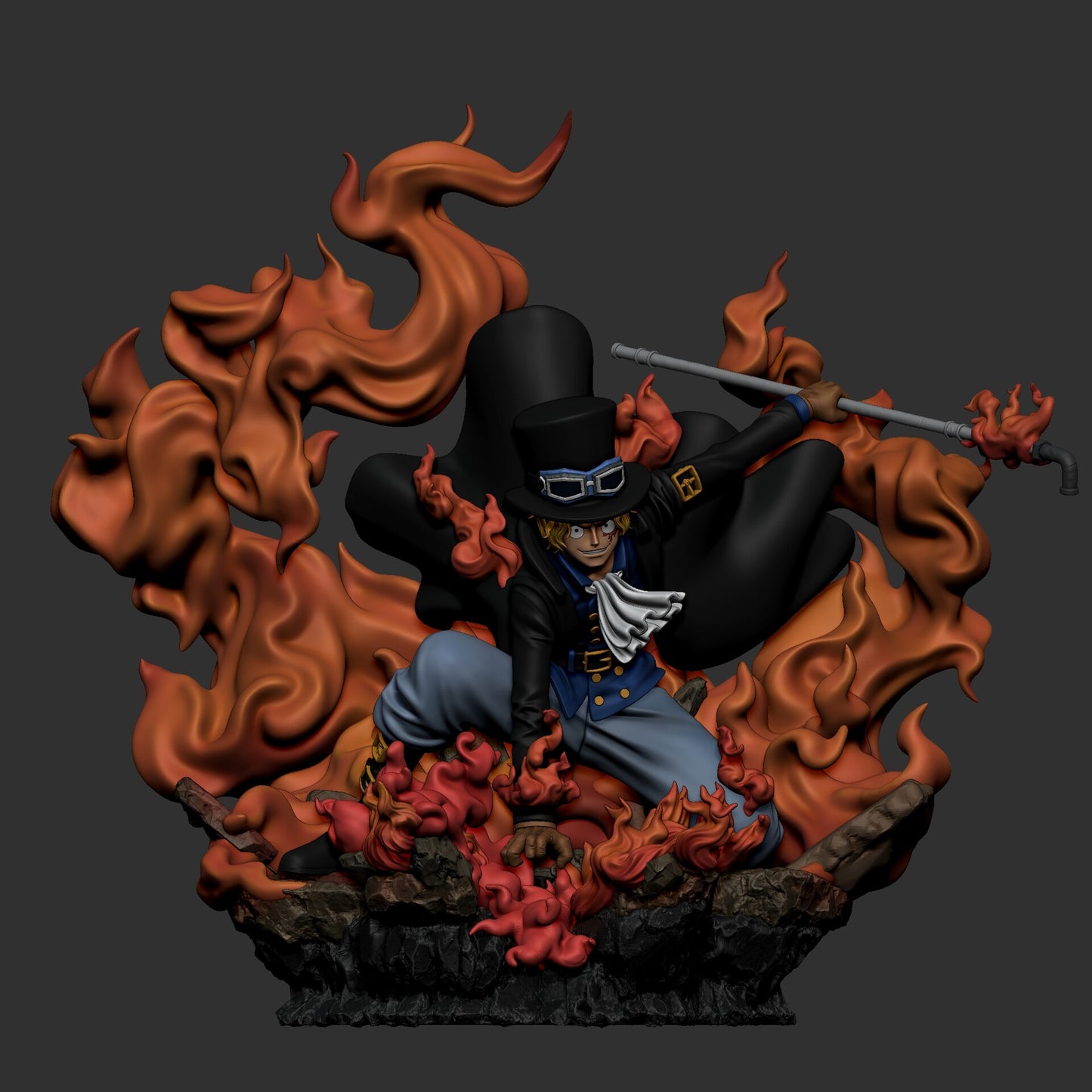Anime 3D Statue Sabo STL File - Ready for 3D Printing
