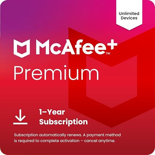 McAfee+ Premium Individual Unlimited Devices anti virus software 2025 for pc
