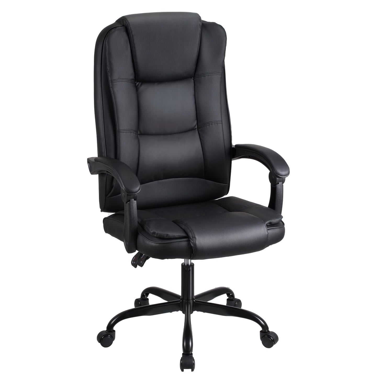 Edugie High-Back PU Leather Chair – Ergonomic Swivel with Tilt Function