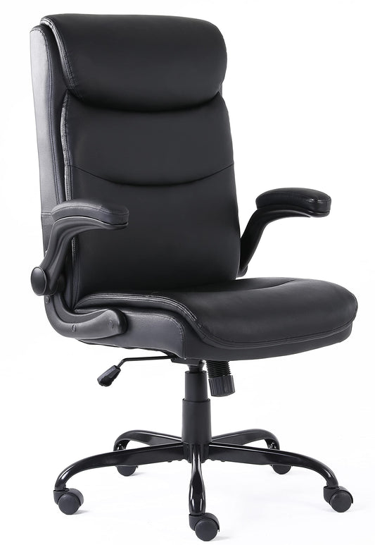 Edugie Executive Office Chair – Ergonomic, Flip-Up Arms & Adjustable Height