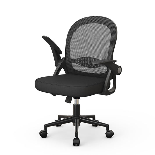 Edugie Mid-Back Mesh Office Chair – Ergonomic with Flip-Up Arms