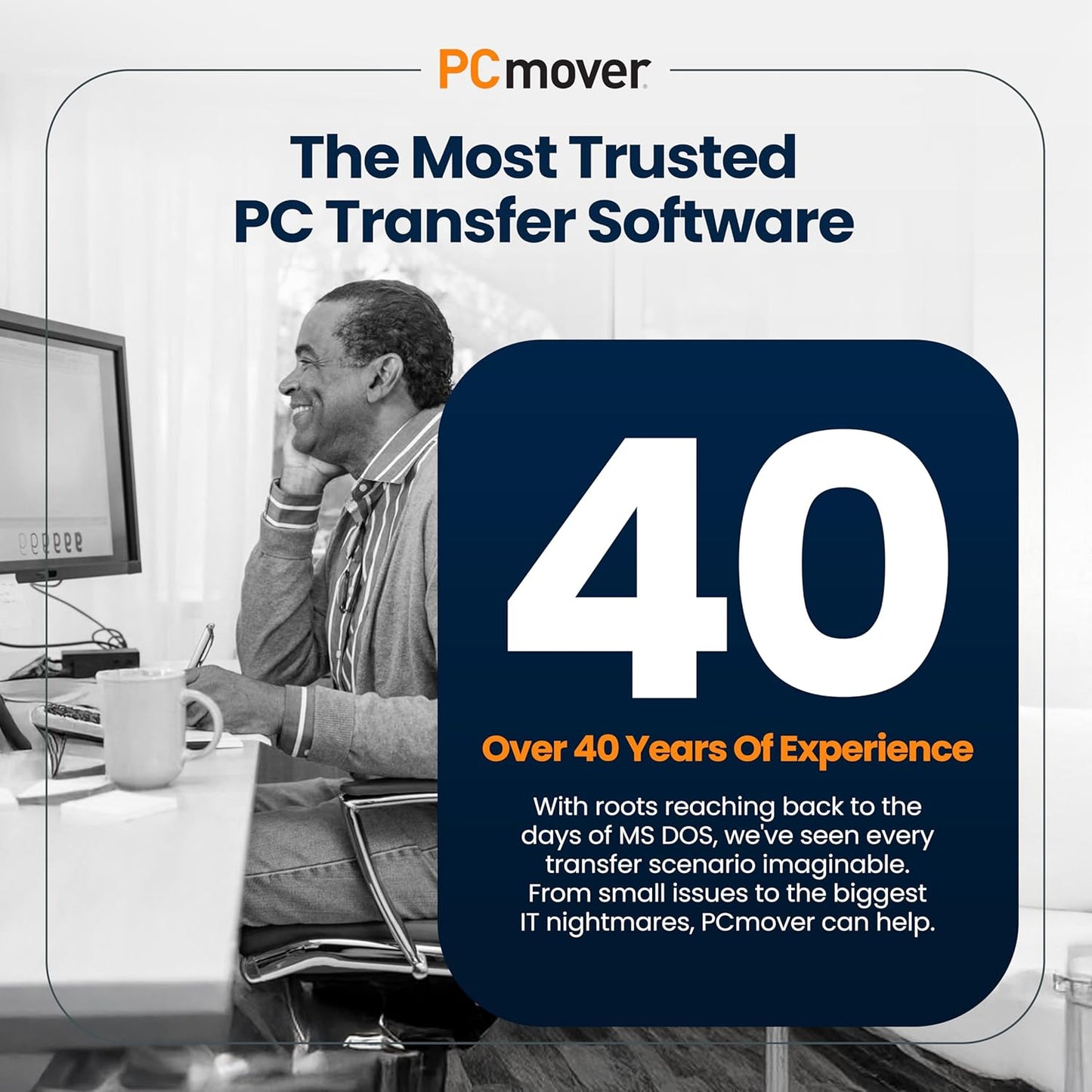 Laplink PCmover Ultimate 11 – Easy PC Migration Tool to Transfer Apps, Files & Settings to Your New Computer | Includes Optional High-Speed Ethernet Cable | 1 License