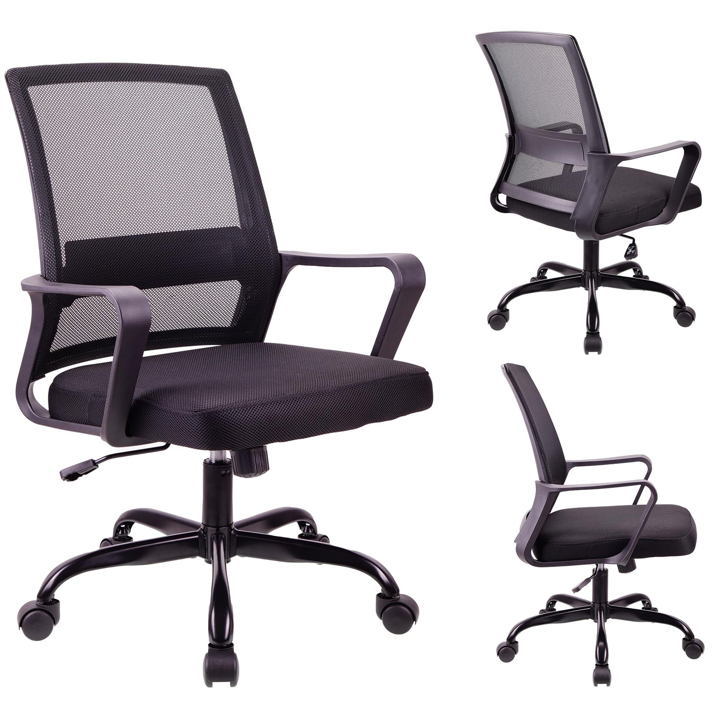 Edugie Ergonomic Mesh Office Chair – Lumbar Support, Tilt & 360° Swivel