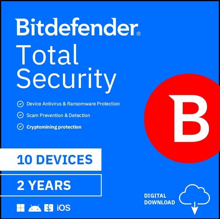 Bitdefender Total Security – Complete Antivirus Protection for Windows PC & Mac