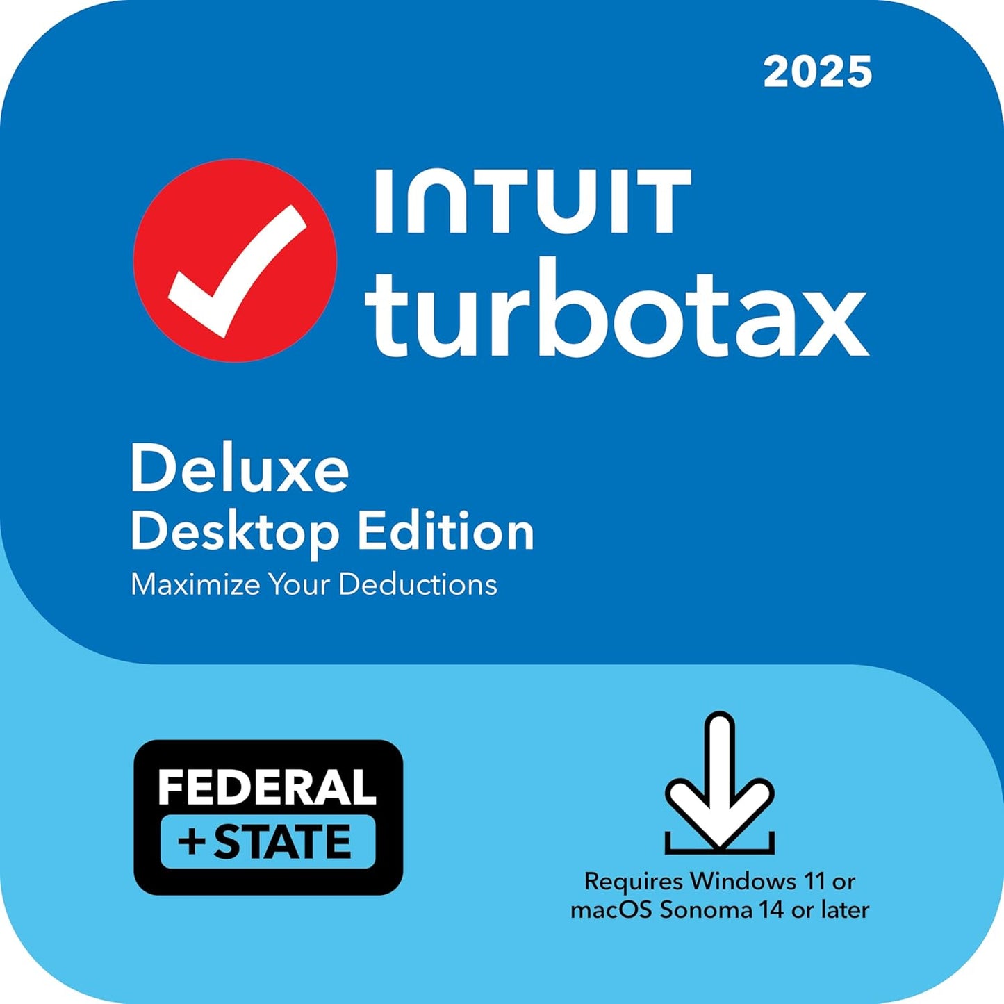 TurboTax Deluxe Desktop  – Easy Federal & State Tax Filing for Windows 11 & Mac 14 (Digital Download)