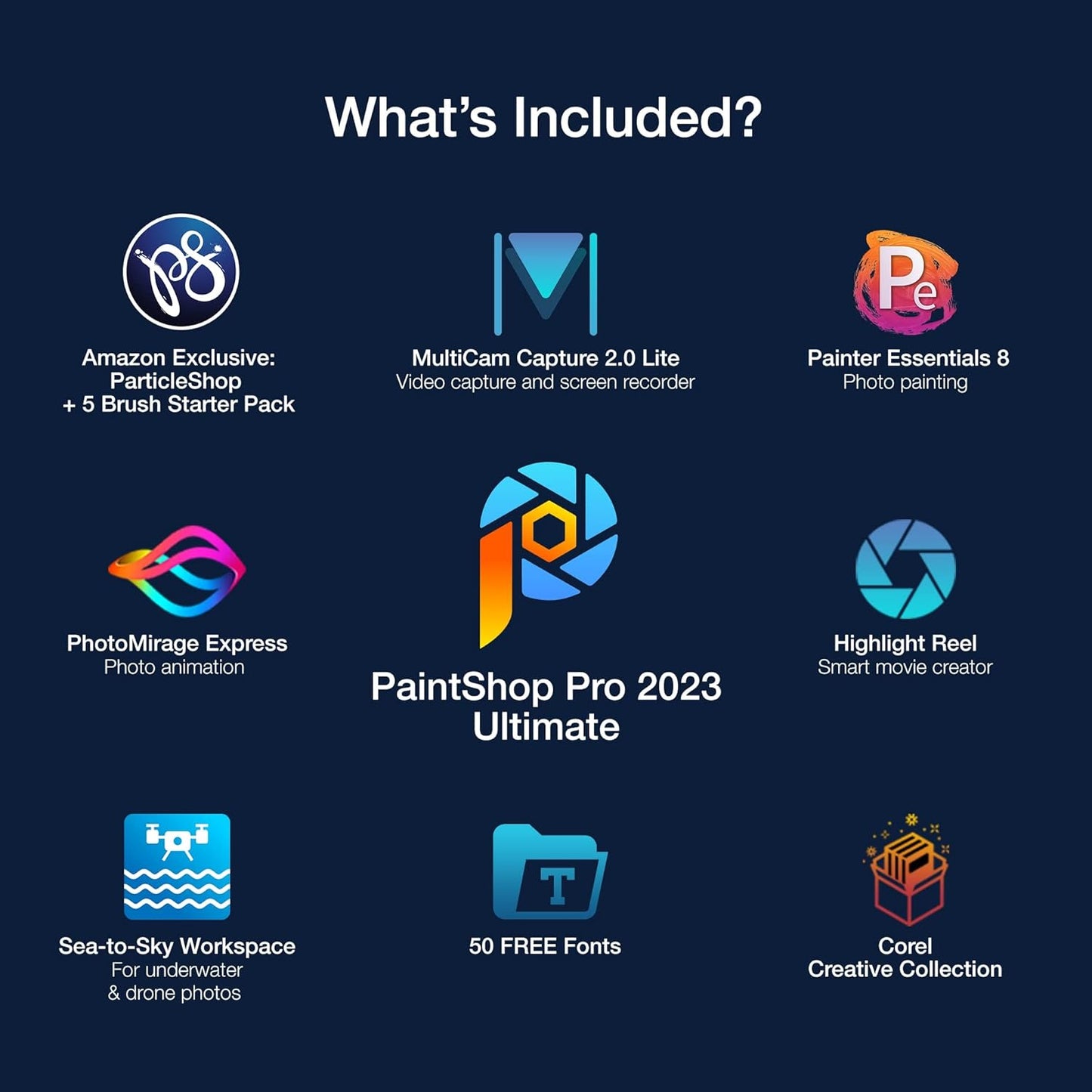 Corel PaintShop Pro 2023 Ultimate | Powerful Photo Editing & Graphic Design Software + Creative Suite | ParticleShop + 5 Brush Starter Pack